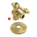 Kingston Brass 1/2-Inch Sweat x 3/8-Inch OD Comp Quarter-Turn Angle Stop Valve with Flange