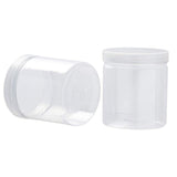 10 Plastic Storage Jars w/ Screw-on Lids 10 Labels, Refillable Container, 8 OZ