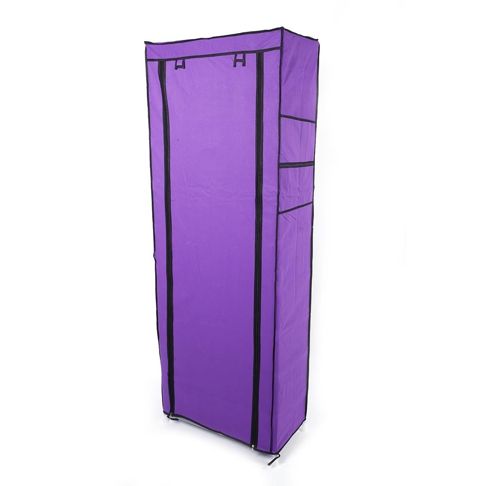 10 Tiers Shoe Rack,Utility Shoe Storage Organizer with Non-Woven Fabrics Dustproof Cover,Purple