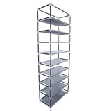 10 Tiers Shoe Rack,Utility Shoe Storage Organizer with Non-Woven Fabrics Dustproof Cover,Purple