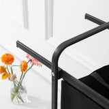 110L Black 2-Tier Laundry Hamper Large Oxford Clothes Basket Sorter