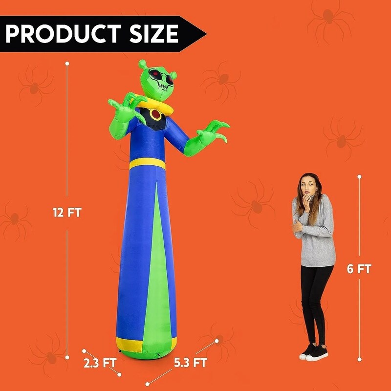12 ft Halloween Inflatable Alien - Multicolor