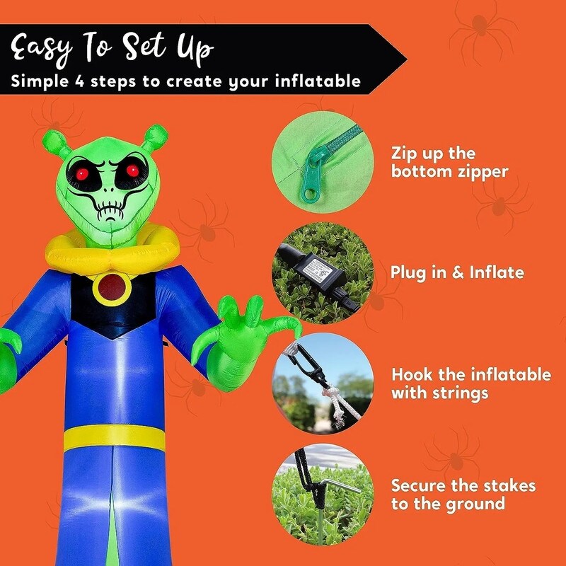 12 ft Halloween Inflatable Alien - Multicolor