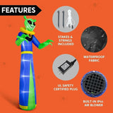 12 ft Halloween Inflatable Alien - Multicolor