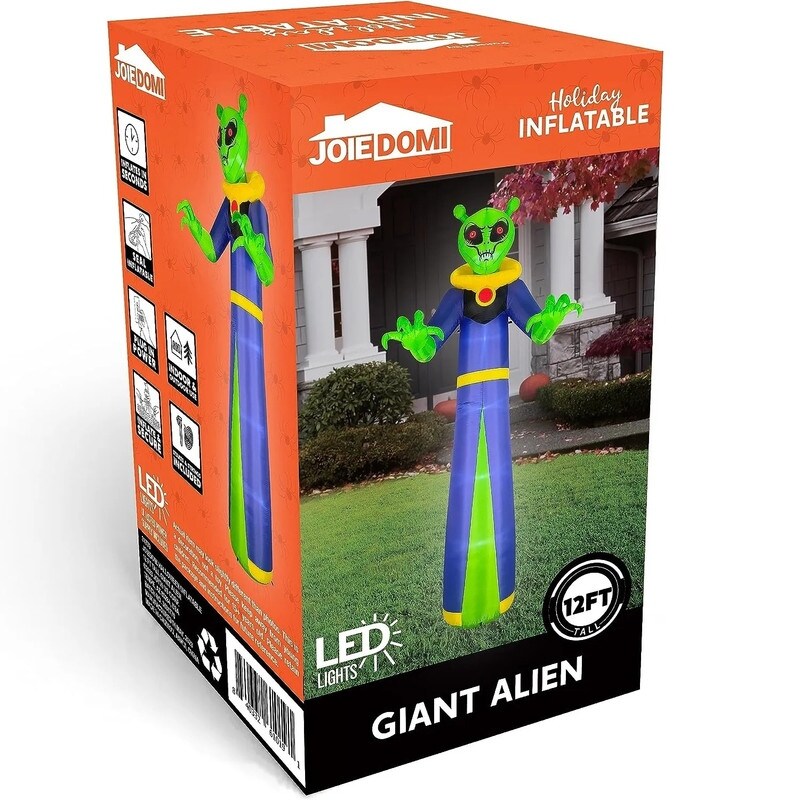 12 ft Halloween Inflatable Alien - Multicolor