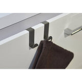 2 Stainless Steel Over the Door Hooks Space Saver Organizer 2 Pack - N/A