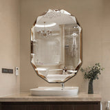 Single Beveled Edge Bathroom Wall Vanity Mirror