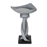 22.8-in High Concrete Bird Baths for Outdoors, Modern Bird Bath Bowl