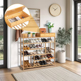 24-batten Bamboo Shoe Rack-6-Tier