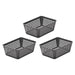 3-Pack Plastic Storage Baskets for Office Drawer, Classroom Desk