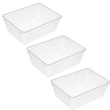 3-Pack Plastic Storage Baskets for Office Drawer, Classroom Desk