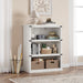 3 Tier Bookcase, Farmhouse Book Shelf with Storage