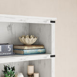 3 Tier Bookcase, Farmhouse Book Shelf with Storage