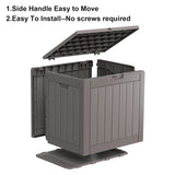 30 Gallon Waterproof Resin Deck Box Outdoor Storage for Patio Furniture