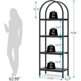 4-Tier Open Bookshelf, 70.8" Industrial Wood Bookcase, Easy Assembly