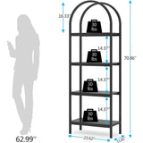 4-Tier Open Bookshelf, 70.8" Industrial Wood Bookcase, Easy Assembly