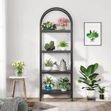 4-Tier Open Bookshelf, 70.8" Industrial Wood Bookcase, Easy Assembly