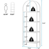 4-Tier Open Bookshelf, 70.8" Industrial Wood Bookcase, Easy Assembly