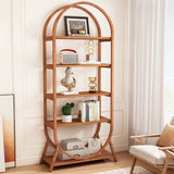 4-Tier Open Bookshelf, 70.8" Industrial Wood Bookcase, Easy Assembly