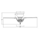 48" Modern Reversible 5-Blade Crystal Flush Mount Ceiling Fan with Remote