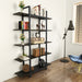 5 Tier Bookshelf Wide Display Shelves Bookshelves