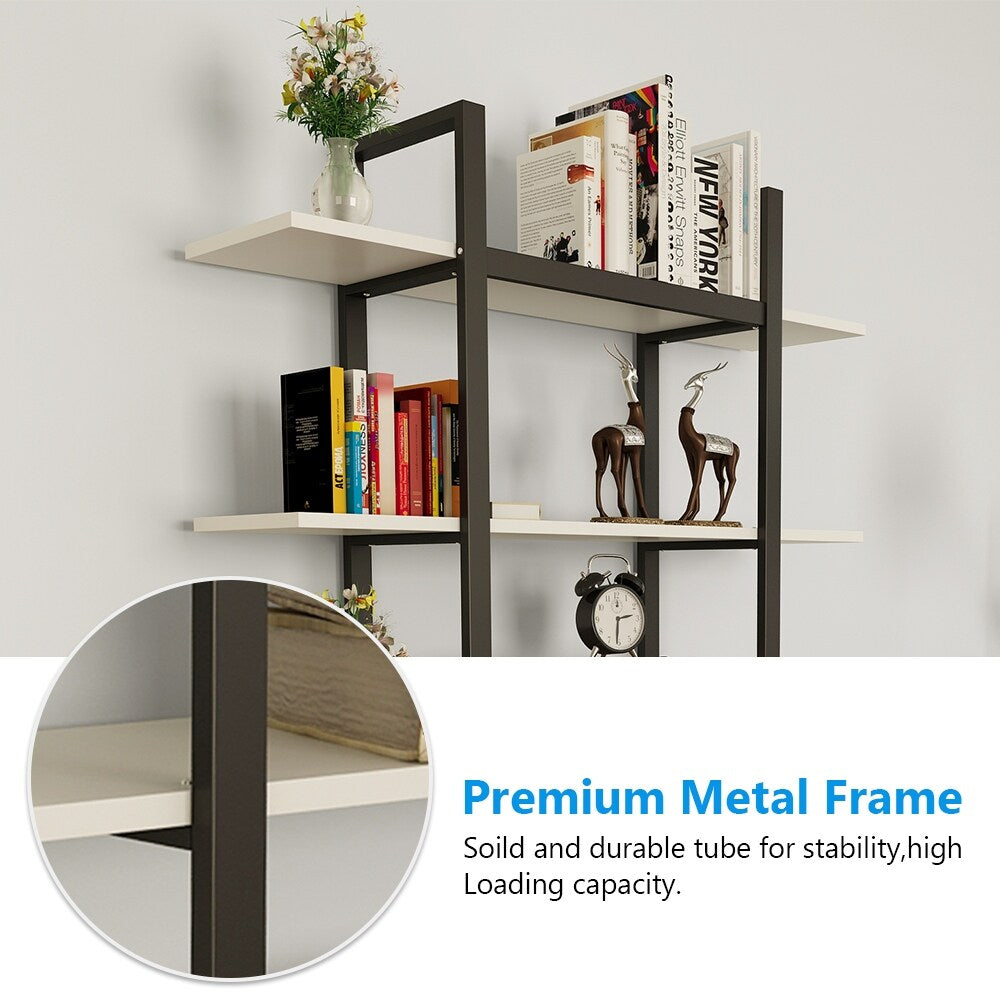 5 Tier Bookshelf Wide Display Shelves Bookshelves