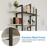 5 Tier Bookshelf Wide Display Shelves Bookshelves