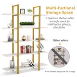 5 Tier Bookshelf Wide Display Shelves Bookshelves