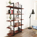 5 Tier Bookshelf Wide Display Shelves Bookshelves