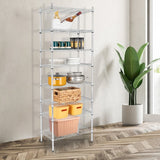 5 Tier Shelf Adjustable Wire Metal Shelving Rack Chrome