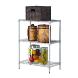 5 Tier Shelf Adjustable Wire Metal Shelving Rack Chrome