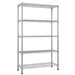 5 Tier Shelf Adjustable Wire Metal Shelving Rack Chrome