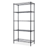 5 Tier Shelf Adjustable Wire Metal Shelving Rack Chrome