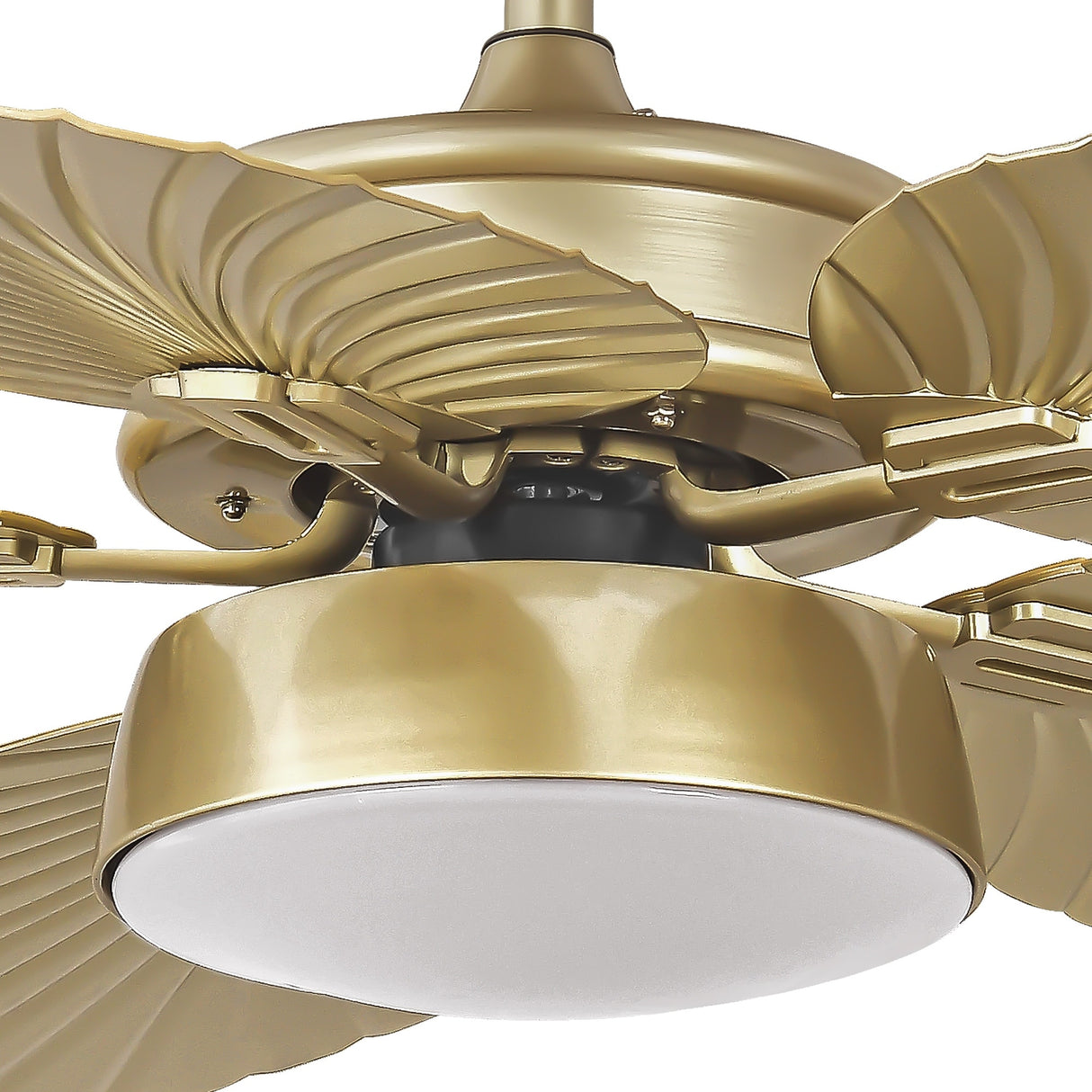 Moasis 52" Palm Leaf Ceiling Fan with Light Tropical Style with Remote