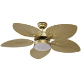 Moasis 52" Palm Leaf Ceiling Fan with Light Tropical Style with Remote