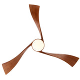 52" and 60" Noiseless Walnut Wood Ceiling Fan with Remote Control,Light Integrated Optional - 52 Inch