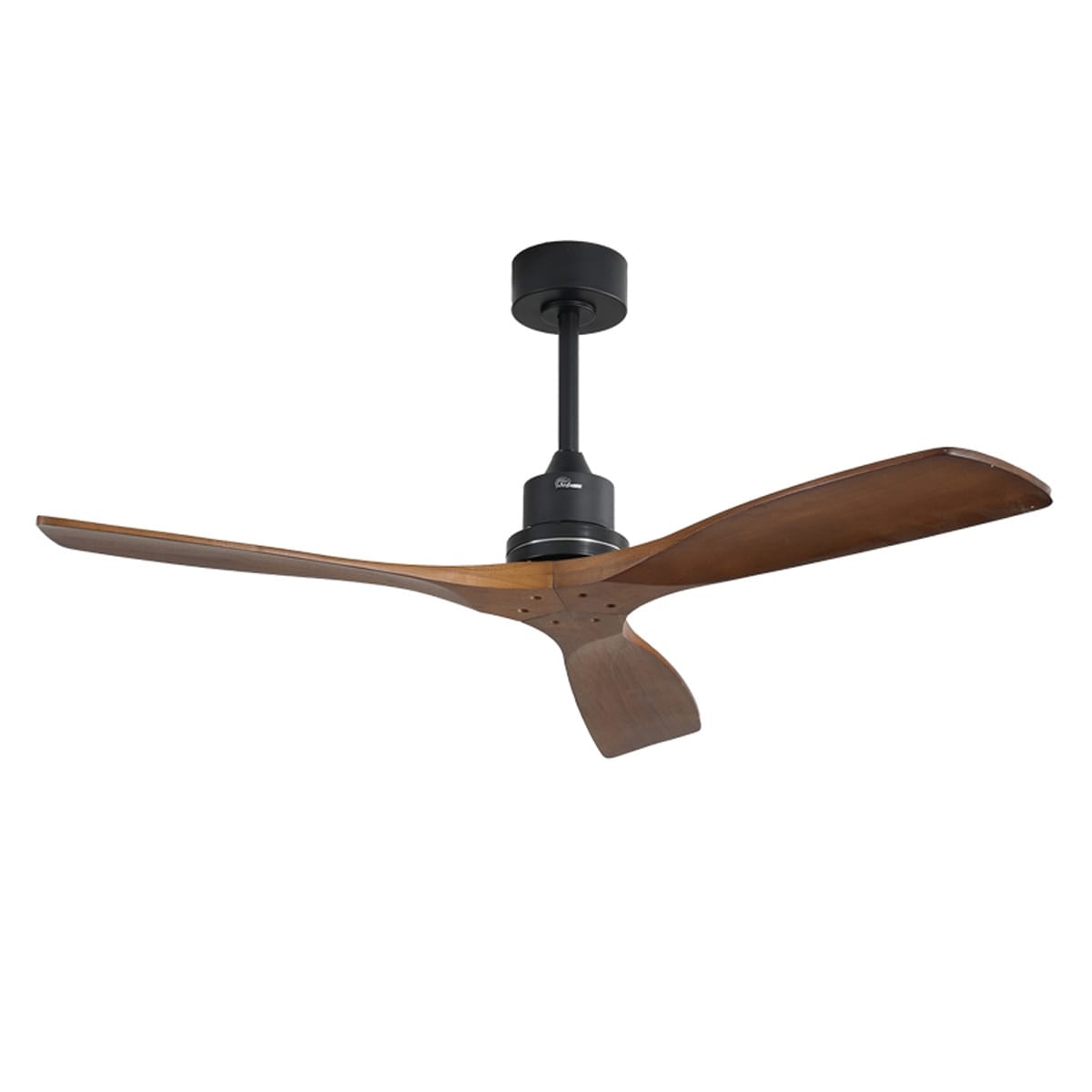 52" and 60" Noiseless Walnut Wood Ceiling Fan with Remote Control,Light Integrated Optional - 52 Inch