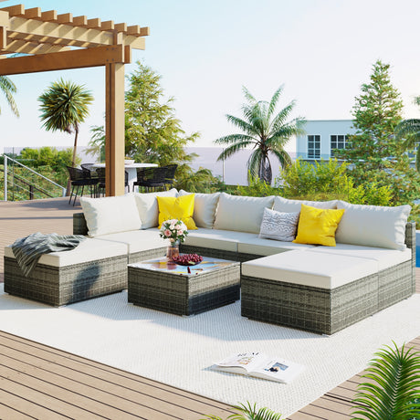 8-Pieces Outdoor Patio Furniture Sets