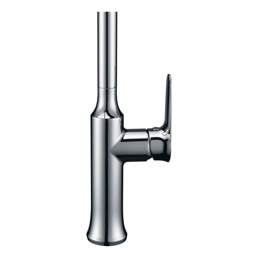 ANZZI Cresent Single Handle Pull-Down Sprayer Kitchen Faucet in Polished Chrome - Polished chrome