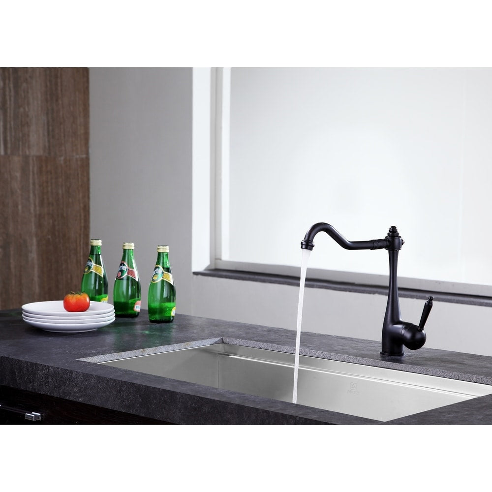 ANZZI Patriarch Single Handle Standard Kitchen Faucet in Oil Rubbed Bronze