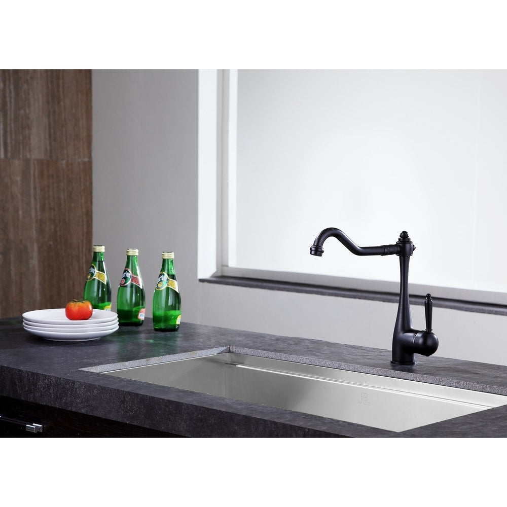 ANZZI Patriarch Single Handle Standard Kitchen Faucet in Oil Rubbed Bronze