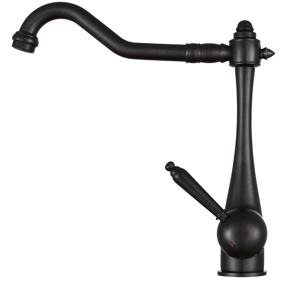 ANZZI Patriarch Single Handle Standard Kitchen Faucet in Oil Rubbed Bronze