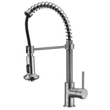 ANZZI Step Single Handle Pull-Down Sprayer Kitchen Faucet in Brushed Nickel - Brushed nickel