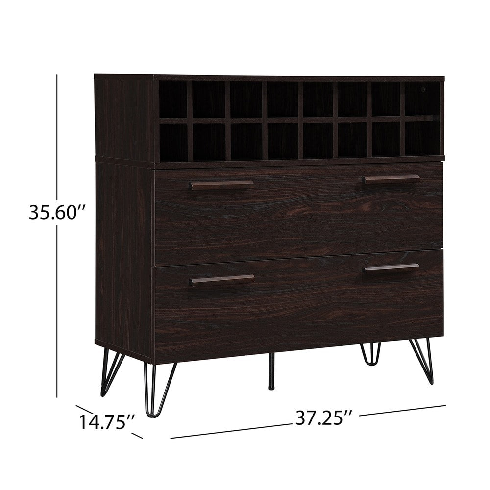 Amelia Mid-Century Wood Wine and Bar Cabinet by Christopher Knight Home