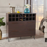 Amelia Mid-Century Wood Wine and Bar Cabinet by Christopher Knight Home