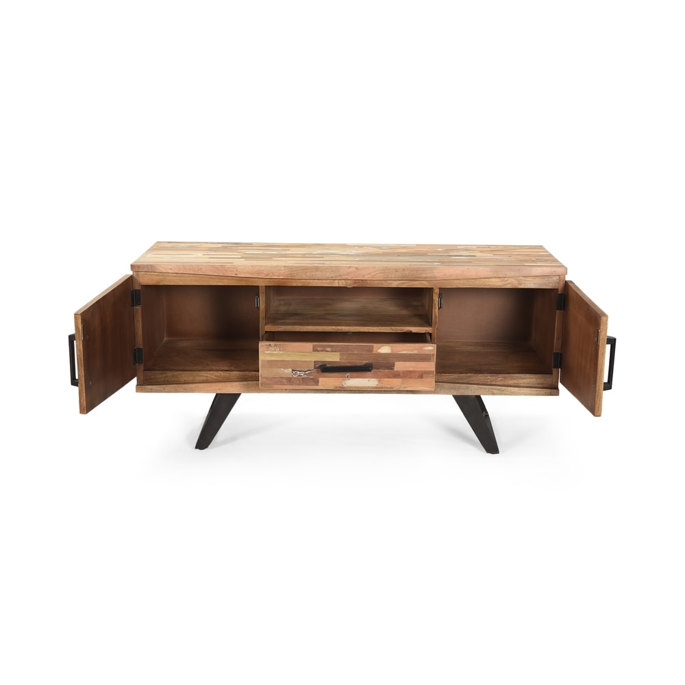 Antwerp Boho Handcrafted Reclaimed Wood TV Stand by Christopher Knight Home