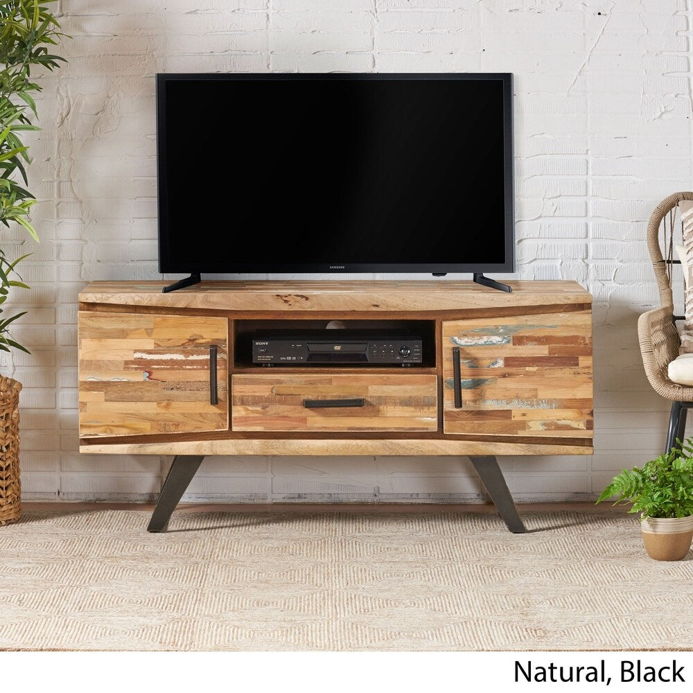 Antwerp Boho Handcrafted Reclaimed Wood TV Stand by Christopher Knight Home