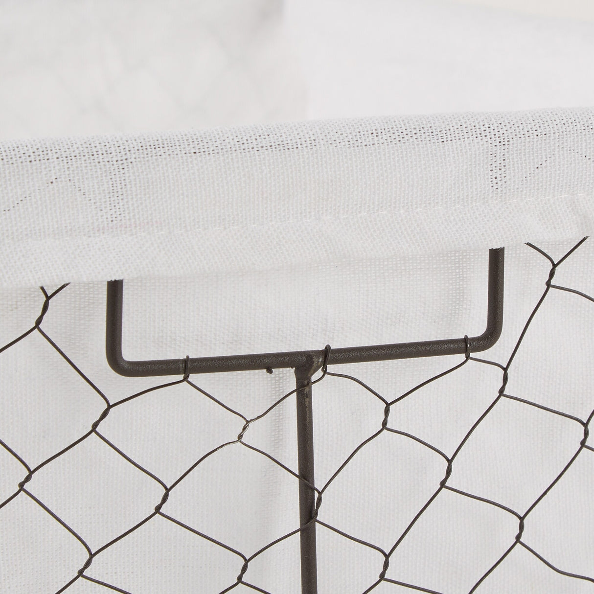 Asst Rustic Bronze Chicken Wire French Blue Liner Basket (Set of 5)