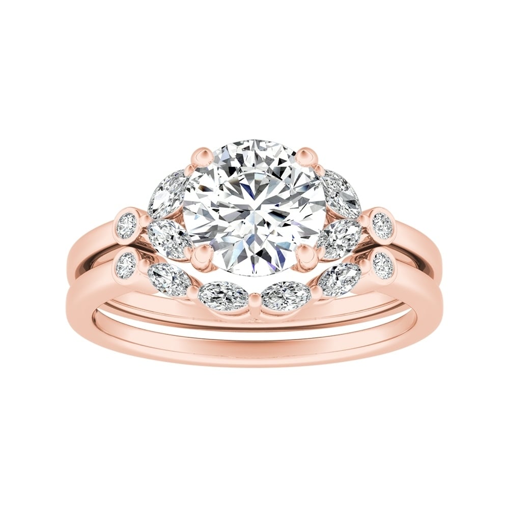 14k Gold 1 1/10ct TDW Floral Nature Inspired Diamond Engagement Ring S ...