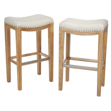 Avondale 30-inch Beige Backless Bar Stool (Set of 2) by Christopher Knight Home